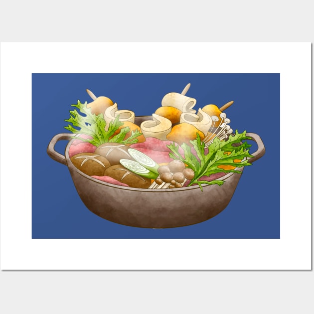 Hot Pot Illustration Wall Art by Mako Design 